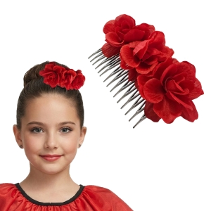 SPINKA KWIATY RÓŻE CZERWONE 7cm