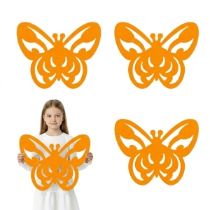 ZESTAW MAXI FRONTÓW MOTYLEK FILCOWY POMARAŃCZOWY 45x36cm 3szt