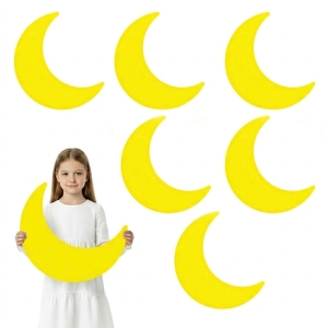 ZESTAW MAXI FRONTÓW KSIĘŻYC FILCOWY ŻÓŁTY 49x36cm 6szt