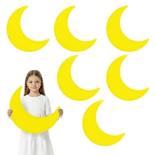 ZESTAW MAXI FRONTÓW KSIĘŻYC FILCOWY ŻÓŁTY 49x36cm 6szt