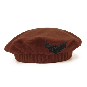 BERET NIETOPERZ POLAR BRĄZOWY