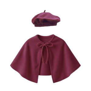ZESTAW PELERYNA I BERET BORDOWY L/XL 2el