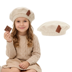 BERET CZEKOLADA POLAR BEŻOWY