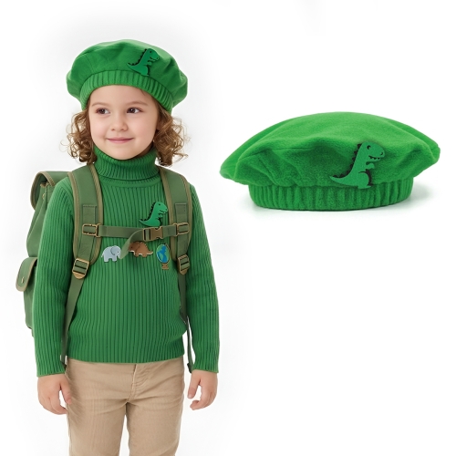BERET DINOZAUR POLAR ZIELONY