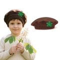 BERET LIŚĆ KASZTANOWCA POLAR BRĄZOWY