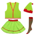 ZESTAW ELF ZIELONY 116-128 4el