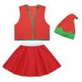 ZESTAW ELF CZERWONY 116-128 3el