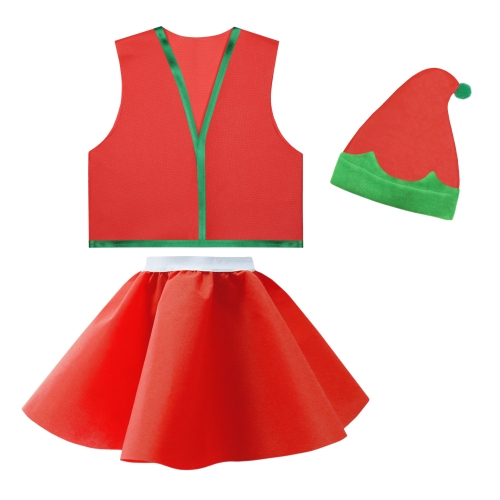 ZESTAW ELF CZERWONY 116-128 3el