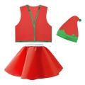ZESTAW ELF CZERWONY 134-140 3el