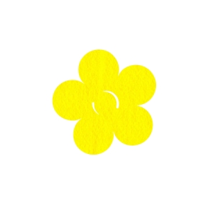 FRONT KWIATEK FILCOWY ŻÓŁTY 5cm