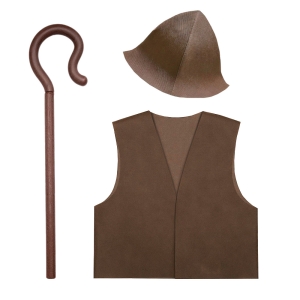 ZESTAW PASTUSZEK BRĄZOWY 116-128 3el