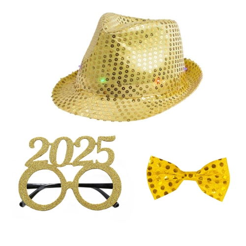 ZESTAW SYLWESTROWY ZŁOTY 3el