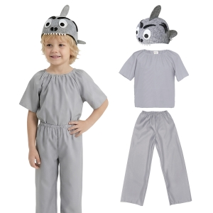 ZESTAW REKIN SZARY 116-128 3el