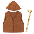ZESTAW PASTUSZEK BRĄZOWY 116-128 3el
