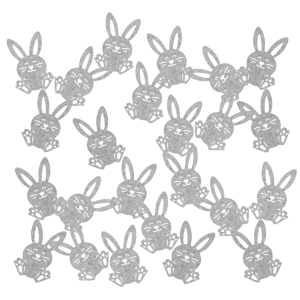 ZESTAW FRONTÓW KRÓLICZKI FILCOWY SZARY 7,5cm 24szt