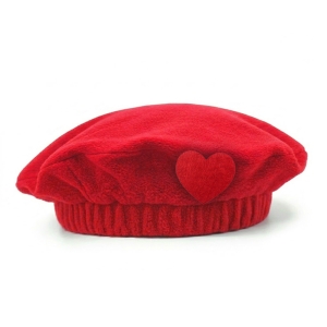 BERET SERCE POLAR CZERWONY