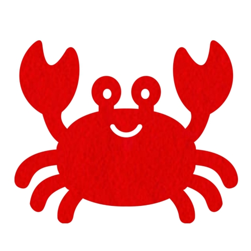 MAXI FRONT KRAB FILCOWY CZERWONY 36x40cm