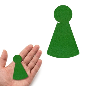 FRONT PIONEK DO GRY FILCOWY ZIELONY 3,5x6cm