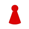 FRONT PIONEK DO GRY FILCOWY CZERWONY 3,5x6cm