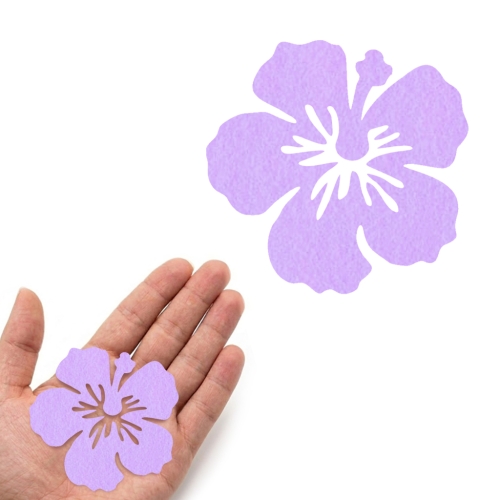 FRONT KWIATEK HIBISKUS FILCOWY FIOLETOWY 6x5,5cm