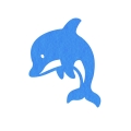 FRONT DELFIN FILCOWY NIEBIESKI 6x7cm