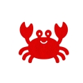 FRONT KRAB FILCOWY CZERWONY 6,5x5,5cm