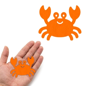 FRONT KRAB FILCOWY POMARAŃCZOWY 6,5x5,5cm
