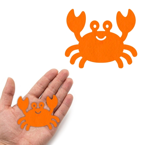 FRONT KRAB FILCOWY POMARAŃCZOWY 6,5x5,5cm
