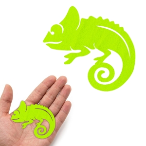 FRONT KAMELEON FILCOWY ZIELONY 6,5x6cm