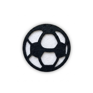 EMBLEMAT PIŁKA NOŻNA FILCOWY BIAŁO-CZARNY 5,5cm