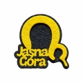 EMBLEMAT NAPIS JASNA GÓRA FILCOWY CZARNO-ZŁOTOŻÓŁTY 7x7,5cm