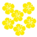 ZESTAW FRONTÓW KWIATEK HIBISKUS FILCOWE ŻÓŁTY 6x5,5cm 6szt