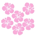 ZESTAW FRONTÓW KWIATEK HIBISKUS FILCOWE RÓŻOWE 6x5,5cm 6szt