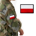EMBLEMAT FLAGA POLSKI PROSTA FILCOWY BIAŁO-CZERWONY 5,5x4,5cm