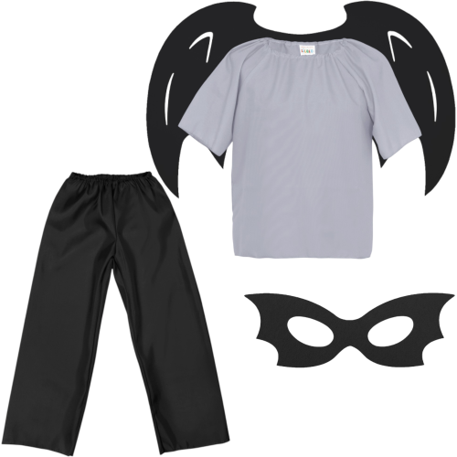 ZESTAW BATMAN SZARO-CZARNY 134-140 4el