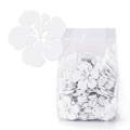ZESTAW FRONTÓW KWIATEK HIBISKUS FILCOWE BIAŁY 6x5,5cm 96szt