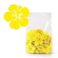 ZESTAW FRONTÓW KWIATEK HIBISKUS FILCOWE ŻÓŁTY 6x5,5cm 48szt