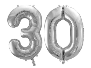 BALONY 30 SREBRNE 34'' 2szt