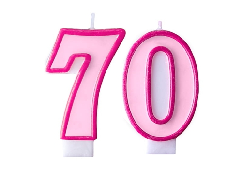 ZESTAW ŚWIECZKI 70 RÓŻOWE 2szt
