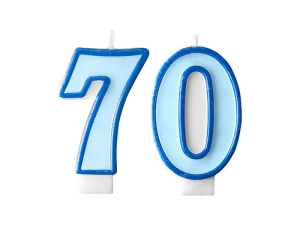 ZESTAW ŚWIECZKI 70 NIEBIESKIE 2szt