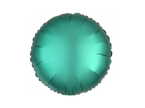 BALON OKRĄGŁY SATYNOWY ZIELONY 17'' 43cm