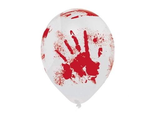 BALON BIAŁY ZAKRWAWIONY 30cm 1szt