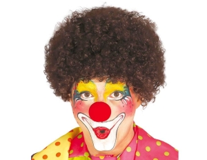 PERUKA KRÓTKA AFRO BRĄZOWA