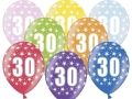 BALONY 30th BIRTHDAY MIX 30cm 5szt
