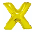 BALON LITERA X ZŁOTY 34'' 86cm