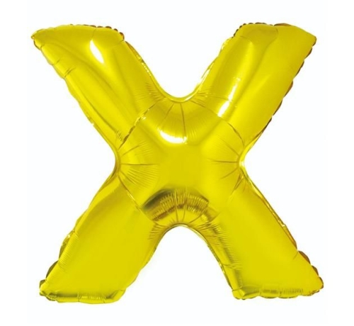 BALON LITERA X ZŁOTY 34'' 86cm