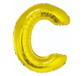 BALON LITERA C ZŁOTY 34'' 86cm