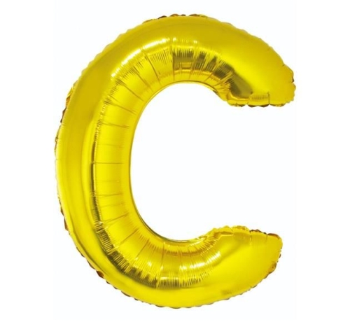 BALON LITERA C ZŁOTY 34'' 86cm