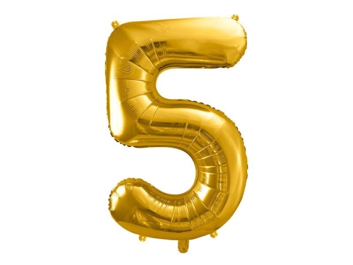 BALON DECO CYFRA 5 ZŁOTY 34'' 86cm