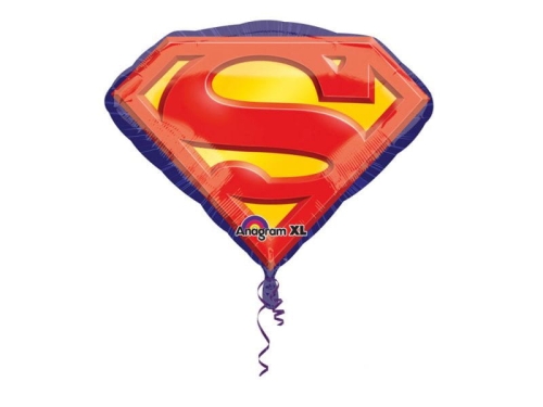 BALON SUPERMAN ODZNAKA CZERWONY 26'' 66cm